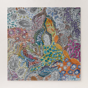 My Country by Jessie Bird - aboriginal artist  Jigsaw Puzzle