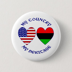 My Country My African-American Heritage 6 Cm Round Badge