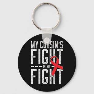 My Cousin's Fight Is My Fight Chd Heart Disease Aw Key Ring