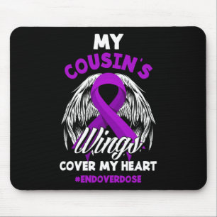 My Cousin's Wings Cover My Heart End Overdose Mouse Mat