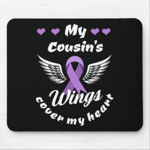 My Cousin's Wings Cover My Heart Overdose Awarenes Mouse Mat