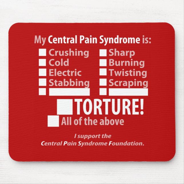 My CPS Symptom Checklist Mouse Mat (Front)