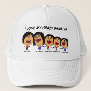 My Crazy Family Cartoon Trucker Hat