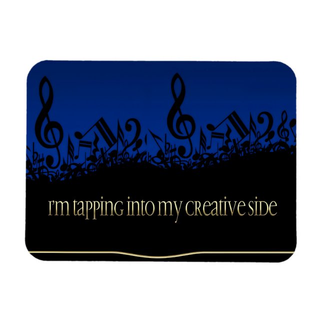 "My creative side" Motivation Affirmation Flexible Magnet (Horizontal)