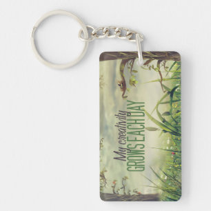 "My creativity grows" Motivation Affirmation Key Ring
