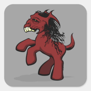 My Creepy Little Pony Square Sticker