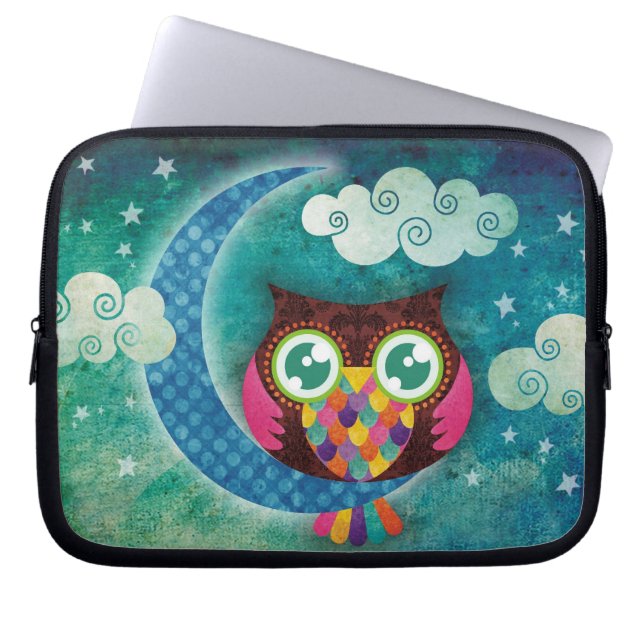 My Crescent Owl Laptop Sleeve (Front)