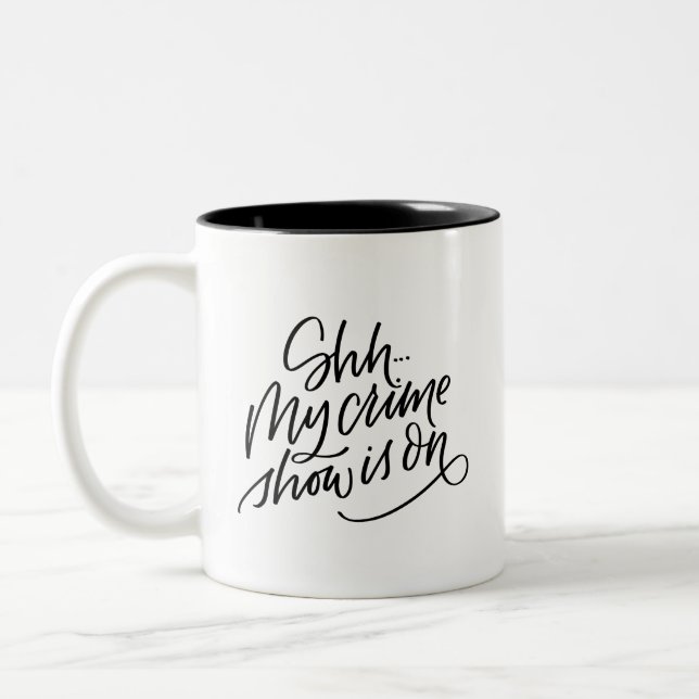 My Crime Show Two-Tone Coffee Mug (Left)