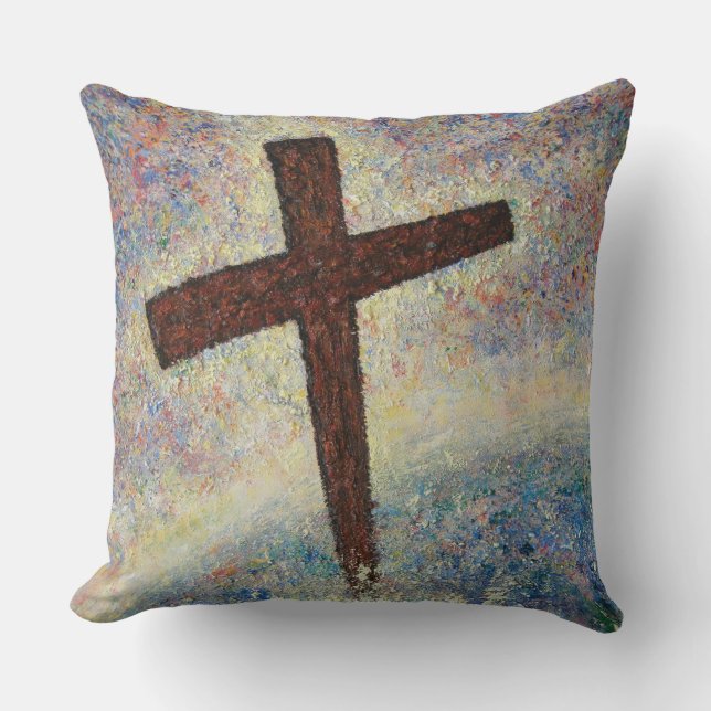 My Cross (Original Oil Painting) Cushion (Front)