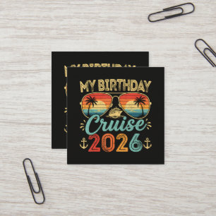 My Cruise 2026 Party Cruise Vacation Square Business Card