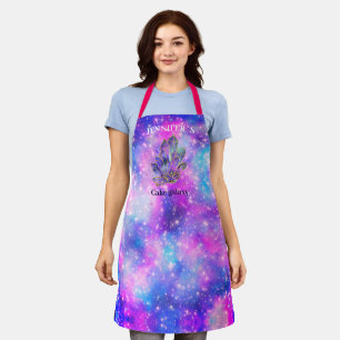 My Crystal Galaxy welcomes U colourful pink custom Apron