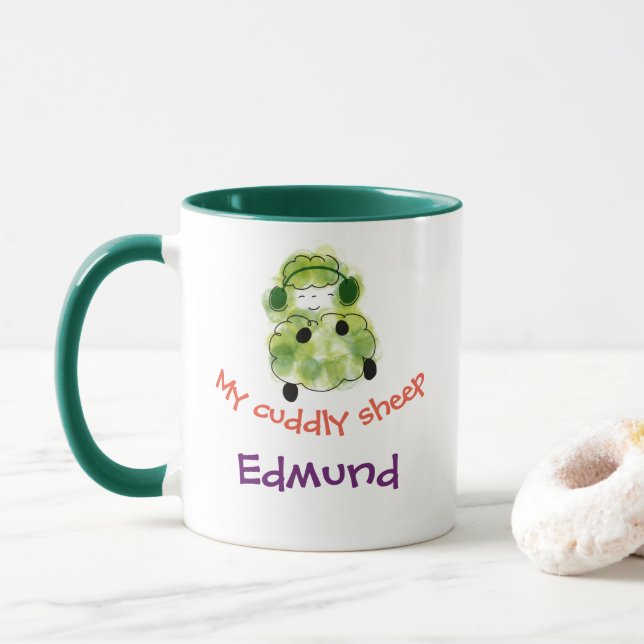 My cuddly sheep mug (With Donut)