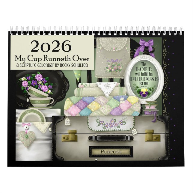 "My Cup Runneth Over" 2026 Scripture Calendar (Cover)