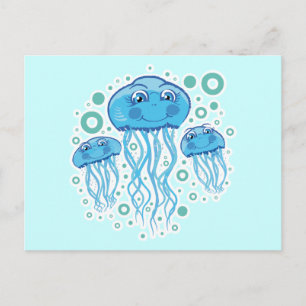 My Cute Jellyfish - postcard
