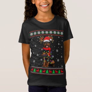 My Cute Ugly Christmas Pajama Rottweiler Dog T-Shirt
