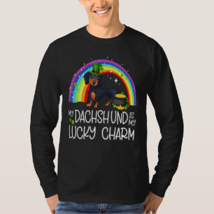 My Dachshund Dog Is Lucky Charm Leprechaun St Patr T-Shirt