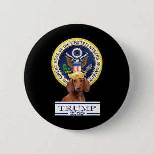 My Dachshund For Trump 6 Cm Round Badge