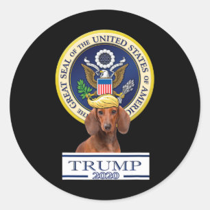 My Dachshund For Trump Classic Round Sticker
