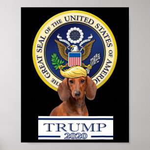 My Dachshund For Trump Poster