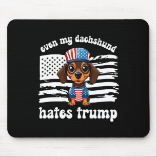My Dachshund Hates Trump Dogs Kamala Harris Vote  Mouse Mat