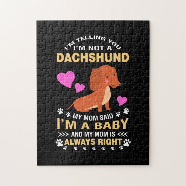 My Dachshund Is My Baby Jigsaw Puzzle (Vertical)