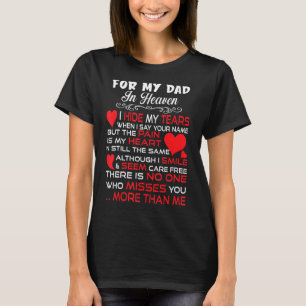 My Dad In Memories Poem  Daughter Son Lost Father  T-Shirt