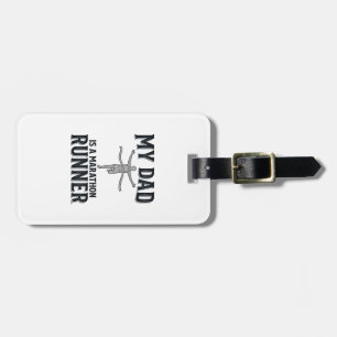 My Dad Is a Marathon Runner Vintage Shirt Design_1 Luggage Tag