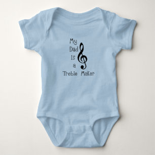 My dad is a Musician Baby Bodysuit