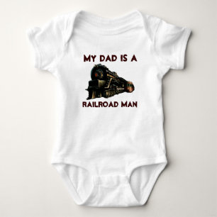 My Dad Is A Railroad Man Baby Bodysuit