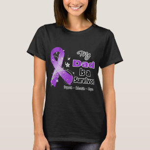 My Dad is a Survivor Purple Ribbon T-Shirt