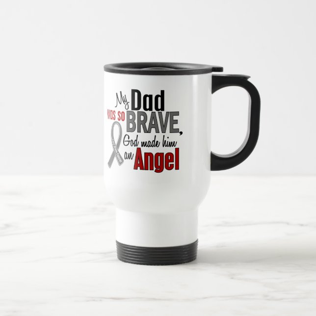 My Dad Is An Angel 1 Brain Cancer Travel Mug (Right)