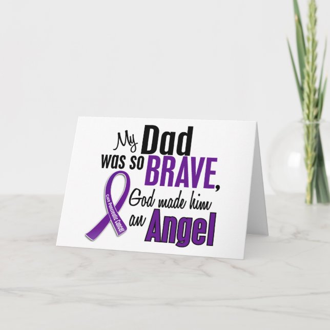 My Dad Is An Angel Pancreatic Cancer Card (Front)