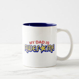 My Dad is Awesome Two-Tone Coffee Mug