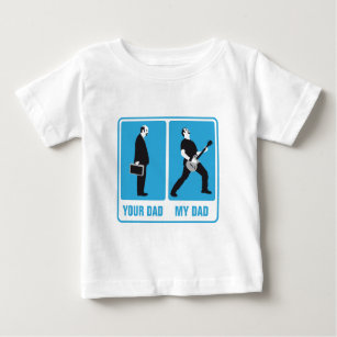 my dad is cooler than your dad rock guitar player baby T-Shirt