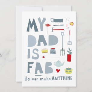 My Dad is Fab Greetings Card