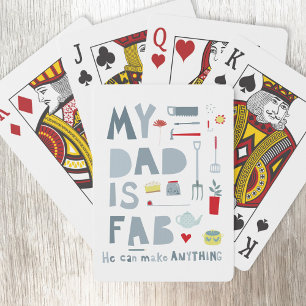 My Dad is Fab Playing Cards