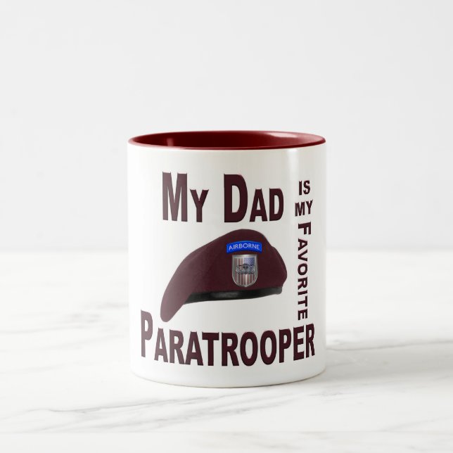 My Dad is my Favourite Paratrooper Two-Tone Coffee Mug (Center)