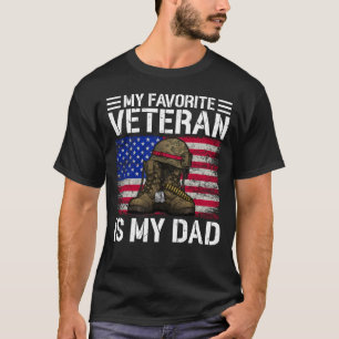 My Dad Is My Favourite Veteran Military Father Gif T-Shirt
