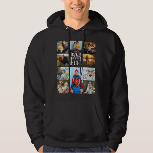 My dad is my hero 10 photo collage best dad black hoodie