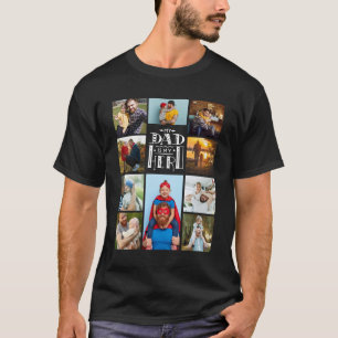 My dad is my hero 10 photo collage best dad black T-Shirt
