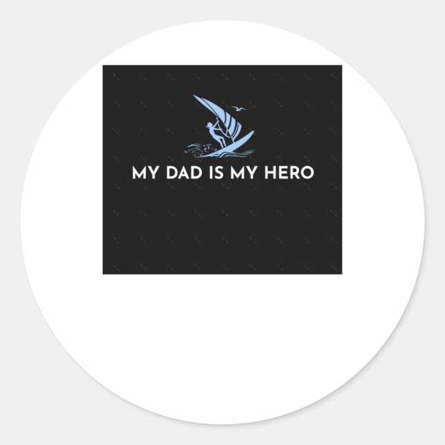 My Dad Is My Hero Sticker  (Front)