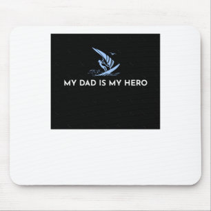 My Dad Is My Hero Sticker Mouse Mat