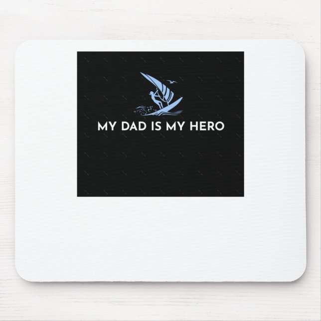 My Dad Is My Hero Sticker  Mouse Mat (Front)