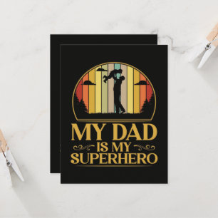 My Dad is My Super Hero Invitation