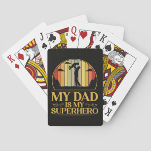 My Dad is My Super Hero Playing Cards