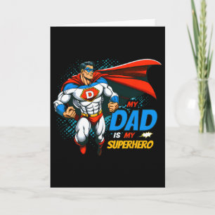 My Dad Is My Superhero Kids Cool Father&#; s Day C Card