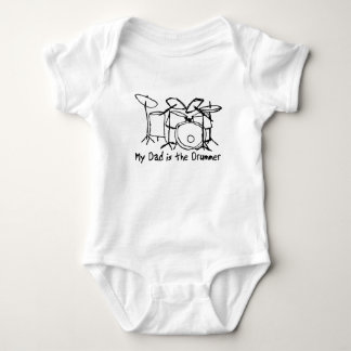 My Dad is the Drummer Baby Bodysuit