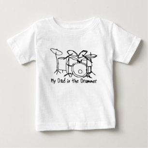 My Dad is the Drummer Baby T-Shirt