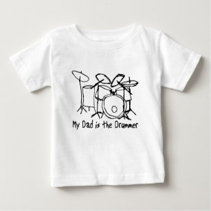 My Dad is the Drummer Baby T-Shirt