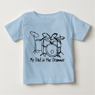 My Dad is the Drummer Baby T-Shirt
